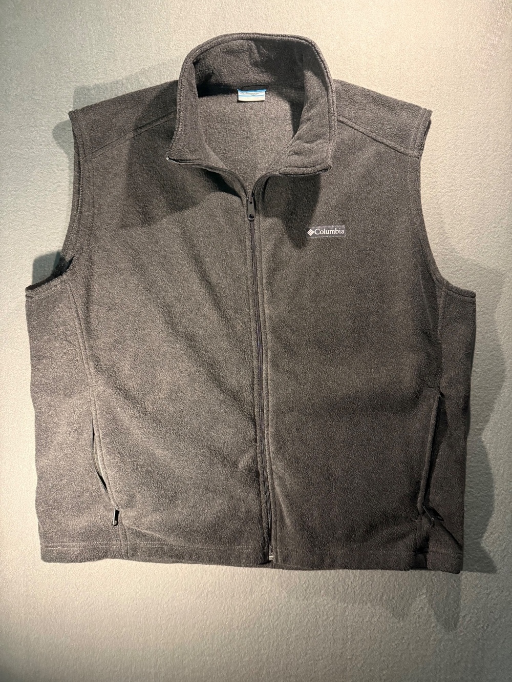 Columbia Men's Fleece Vest XL Gray Full Zip